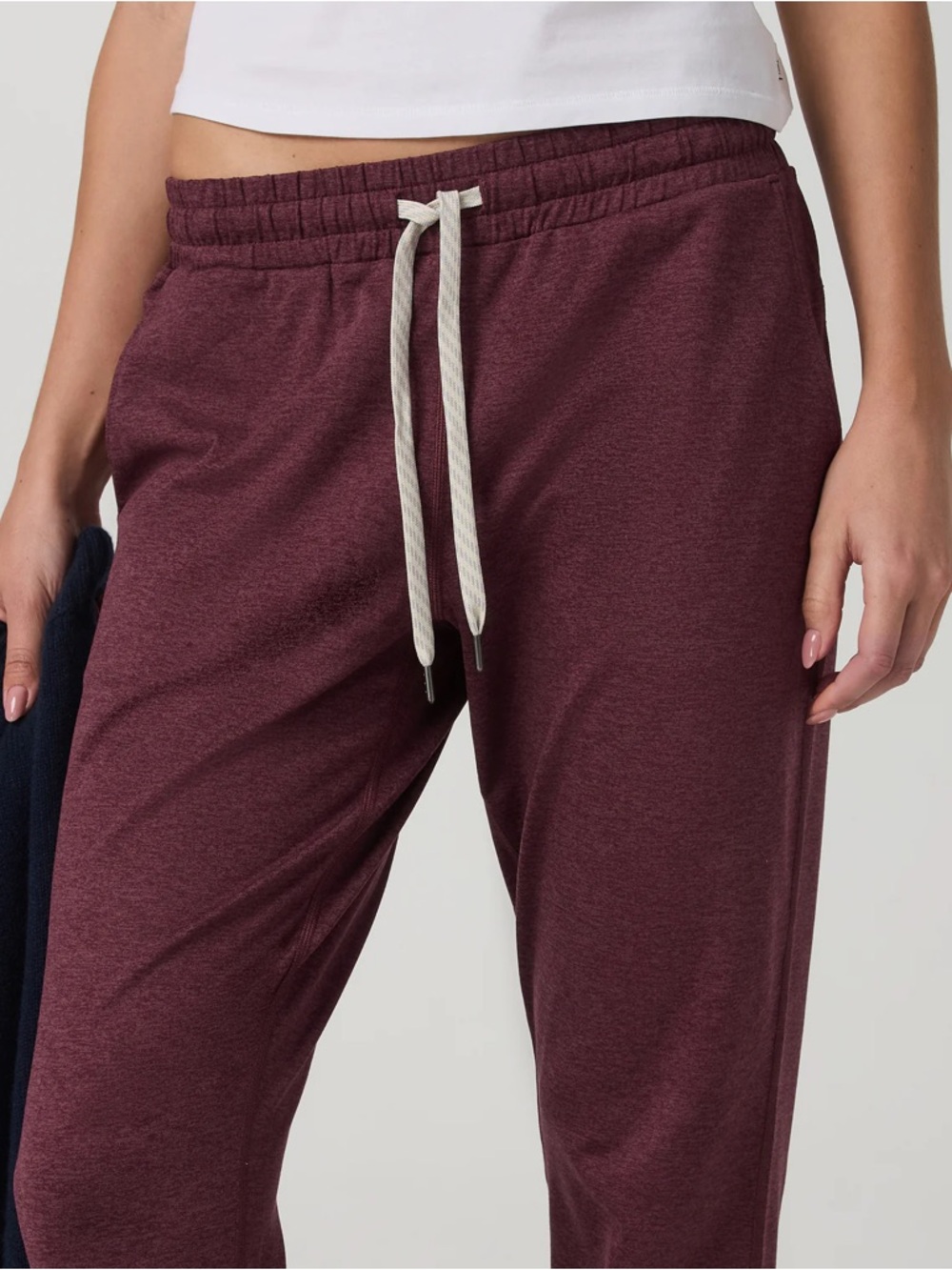 Vuori Women's Burgundy Drawstring Joggers - Picture 2 of 8